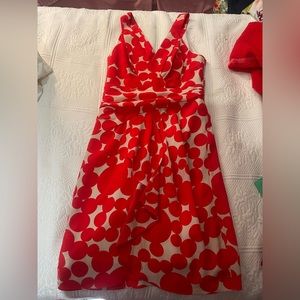 Yoana Baraschi size XS red and white mini cocktail dress. Perf for valentines